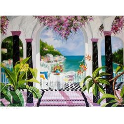 Shari Hatchett Bohemann Signed Tropical View Colorful