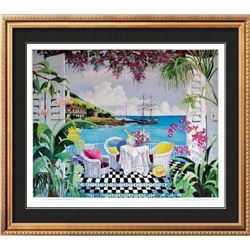 Shari Hatchett Bohemann Signed Tropical View Colorful
