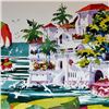 Image 3 : Ken Hawk Hand Signed Villa On Bird Rock Colorful Tropical