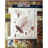 Image 1 : Neo Classical Alexandria Alexander Gold Leaf Abstract Colorful Print 1998 Printed In Spain