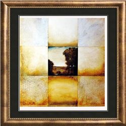 Abstract Landscape Geometric Earth Tone 1998 Printed In Spain
