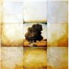 Image 1 : Abstract Landscape Geometric Earth Tone 1998 Printed In Spain