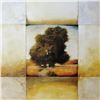 Image 2 : Abstract Landscape Geometric Earth Tone 1998 Printed In Spain