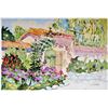 Image 2 : Linda Adams Kessler Plate Signed Garden Scene Carmel 1988