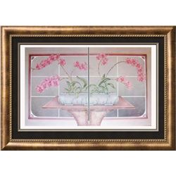 Two Piece Diptych Floral Pink Large Beautiful
