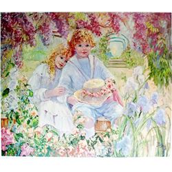 Hand Signed Limited Edition Ap Impressionism Children