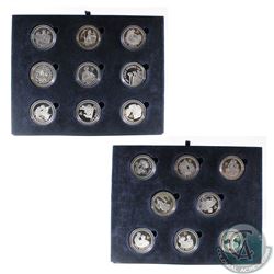 2006 Queen's 80th Birthday Silver Proof 17 Coin Collection issued by the Royal Mint with coins from 