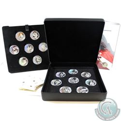 2010 Canada $25 Vancouver Olympic Games Sterling Silver Hologram 15-coin Set (some capsules may have