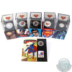 6x 2013 Canada Superman 50-cent, $10, $15 & $20 Fine Silver Coins (Tax Exempt): 2013 50-cent Superma