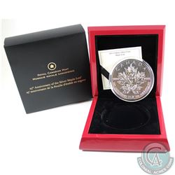 2013 Canada $50 Silver Maple Leaf 25th Anniversary 5oz Silver Coin (Tax Exempt). Packaging is lightl