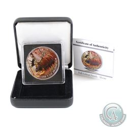 2012 Canada $5 Wildlife Series Moose 1oz Fine Silver Colourized Coin in Special Display Box & COA (c