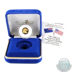 1996 Cook Island $10 Proof Gold National Park Foundation Wildlife Series coin(Tax Exempt)