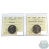 Image 1 : 2003P Canada 25-cent & 2003P 25-cent New Effigy ICCS Certified MS-65. 2pcs