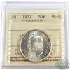 Image 1 : 1937 Canada 50-cent ICCS Certified MS-63