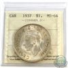 Image 1 : 1937 Canada Silver $1 ICCS Certified MS-64