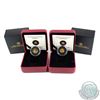 Image 1 : 2013 Canada 25-cent Hummingbird 0.5g & 2013 50-cent Bald Eagle 1/25oz Fine Gold Coins (capsules are 
