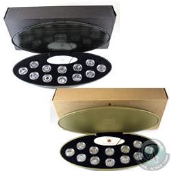 1999 & 2000 Canada 25-cent Millennium Sterling Silver Proof 12-coin Sets in All Original Packaging (