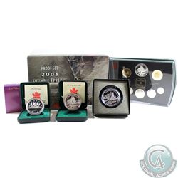 2003 Canada RCM Estate Lot. You will receive the following: 2003 Proof Dollar, 2003 Coronation Proof