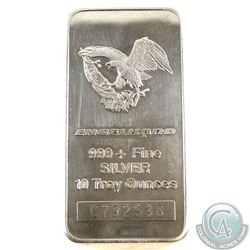 Engelhard 10oz .999 Fine Silver Bar (Tax Exempt) Serial # C792538