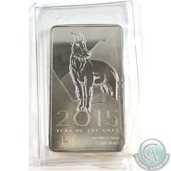 2015 NTR Year of the Goat 10oz Fine Silver Bar in Original sealed packaging (Tax Exempt)