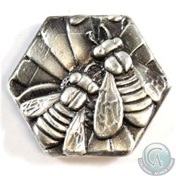 Limited Mintage! Beaver Bullion 4oz Fine Silver 'Bee Hive' Art Bar (TAX Exempt).