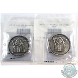 Pair of Limited Edition High Relief 1oz- The Grim Reaper Silver Rounds (Tax Exempt) 2pcs.