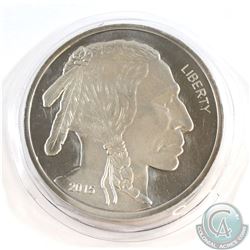 5 Troy oz. .999 Fine Buffalo Silver Round sealed in original wrap (Tax Exempt)