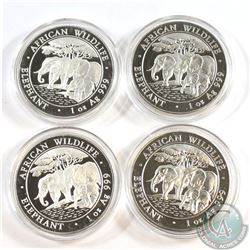 Lot of 2013 Somali 100 Shillings African Elephant 1oz Fine Silver Coins (Tax Exempt). Please note ca