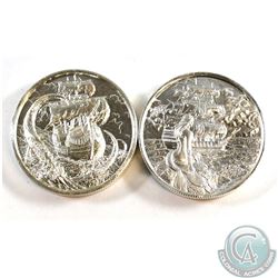 Pair of Privateer 2oz Fine Silver High Relief Coins (Tax Exempt). You will receive The Siren and The