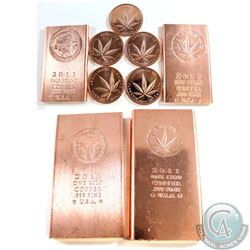 Lot of 1-Kilo, 1/2 Pound, 1oz Fine Copper Collection (Tax Exempt). You will receive 2x 1-Kilo, 2x 1/