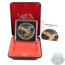 2015 Canada $5 Red-Tailed Hawk 24K Gilt Fine Silver Coin (Tax Exempt)