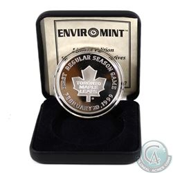 1999 Limited Edition Toronto Maple Leafs Opening Day at Air Canada Centre 1oz Fine Silver Medallion 