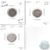 Image 1 : Collection of Canadian Silver 5-cent, 10-cent & 25-cent coins: Lot includes: 1871, 1897 (scratch), 1