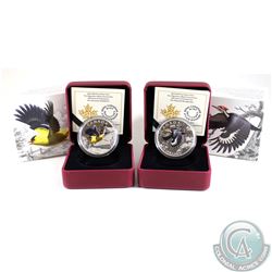 2016 Canada $20 Migratory Birds - Pileated Woodpecker & American Goldfinch Fine Silver Coins (Tax Ex