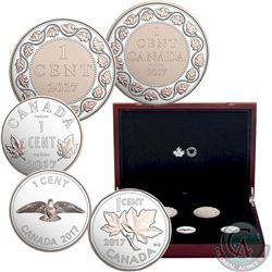 2017 Canada Legacy of the Penny Fine Silver 5-coin Set (Tax Exempt). Please note capsules contain fa