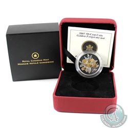 2007 50-cent Canadian Floral Collection - Golden Forget-Me-Not Sterling Silver Coin.