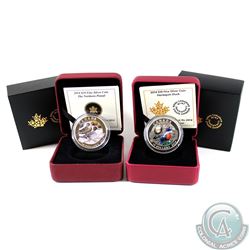2014 Canada $10 Pintail & Harlequin Duck Fine Silver Coins (Tax Exempt). Please note coins have ligh