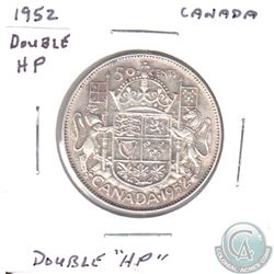 1952 Canada 50-cent DOUBLE HP