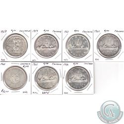 1958-1966 Canada Silver Dollar Estate Collection. You will receive the following dates: 1958, 1959, 