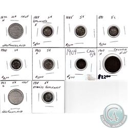 Estate Lot of Mixed Coins dated 1872 to 1918. You will receive the following; 1872H NFLD 20-cent, 18