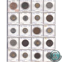Estate Lot of 1889-2008 Miscellaneous World Coin Collection. 20pcs