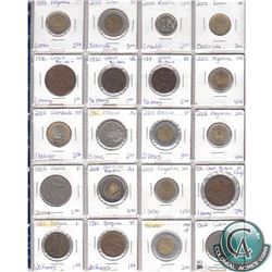 Estate Lot of 1917-2009 Miscellaneous World Coin Collection. 20pcs