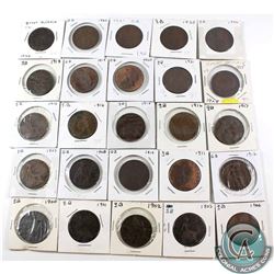 Estate Lot of 25x Great Britain Pennies Dated 1900-1936. 25pcs