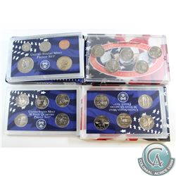 2000 Denver Mint Quarter Set, 2001 San Francisco Mint Clad Quarter Set, and 2002 Mint Proof Set. 3pc