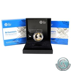 2015 United Kingdom 2 Pound Britannia's Renaissance the Definitive Britannia Sterling Silver Gold Pl