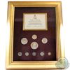 Image 1 : 1972 Bahama Islands Coin-of-the-Realm 9-coin Proof Set Minted by the Franklin Mint in a Large Golden