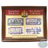 Image 1 : 1937, 1954, 1971 & 1989 Canada $10 Banknote Issues in Wooden Frame Produced by Heritage Collectables