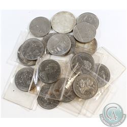 Estate Lot of 17x Canada Silver & Nickel Dollars Dated 1964-1985. You will receive 3x Silver Dollars