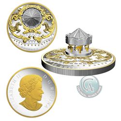 SCARCE!!!!! 2018 Canada $50 Antique Carosel 6oz. Fine Silver Coin (Tax Exempt)