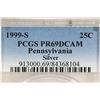 Image 3 : 1999-S SILVER PENNSYLVANIA QUARTER PCGS PR69 DCAM